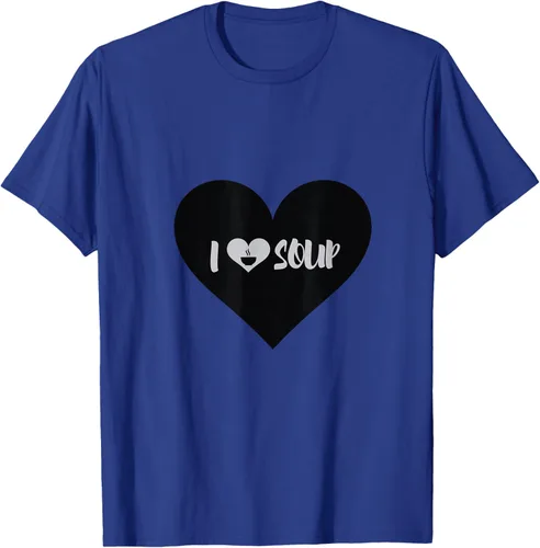Vista 17 de I Love Soup - Camiseta de regalo con forma de corazón, Blanco, S Asfalto