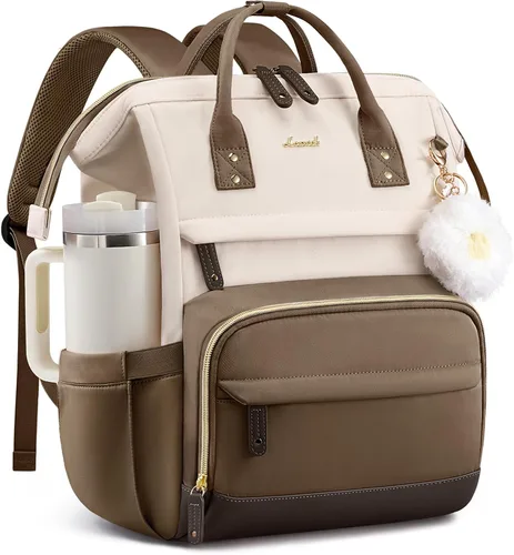Vista 41 de LOVEVOOK Mochila para laptop para mujer, mochila de trabajo de 15.6 pulgadas con gran capacidad, bolsa de enfermera impermeable, mochila