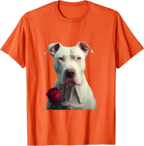 Vista 52 de Dogo Argentino Valentines Day Camiseta, Negro