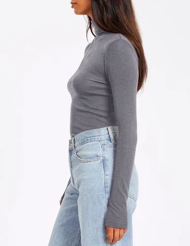 Vista 3 de Camisas de manga larga de cuello alto para mujer, 3 piezas, cuello alto, moda de otoño, 2023, ajuste delgado, ropa interior térmica de invierno