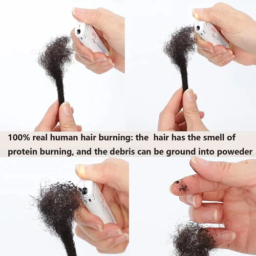 Vista 5 de Extensiones de cabello humano 100 % real, hechas a mano, permanentes, para mujeres y hombres, 30 hebras de 2 pulgadas de grosor, extensiones