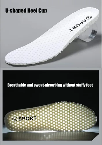 Vista 5 de WENOREG Tenis de malla transpirable para mujer, con amortiguación de aire, con cordones, ortopédicos 3D, plataforma de tendón de ternera