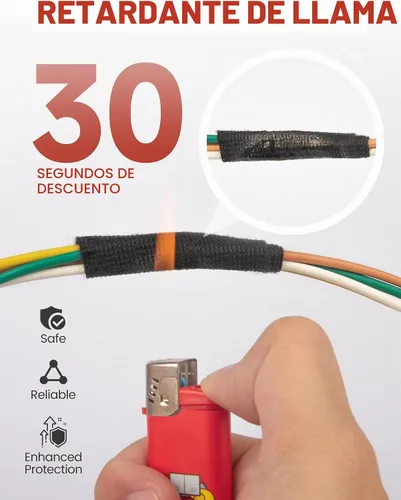 Vista 3 de RED WOLF Cinta para Arnés de Cableado de Alta Temperatura Cable de Alambre Cinta de Tela Autoadhesiva para Protección de Envoltura de Arnés