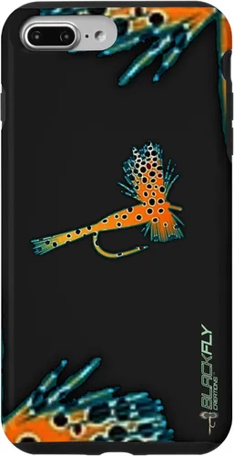 Vista 12 de Funda para iPhone 16 con mosca y pesca con moscas secas de piel de trucha por Black Fly Case