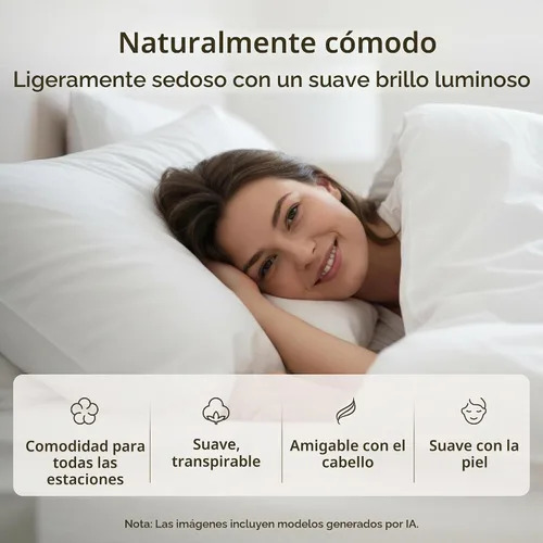 Vista 5 de California Design Den Juego de 2 fundas de almohada estándar tamaño Queen - 100% algodón, juego de 2 fundas de satén suave, se adapta a almohadas