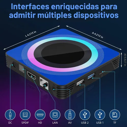 Vista 7 de 2026 Android 13.0 TV Box, 4GB RAM 32GB ROM con RK3528 de doble banda Wifi6