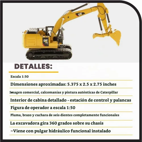 Vista 4 de Diecast Masters Excavadora hidráulica Caterpillar 323F L, Core Classics Series Camiones para gatos y equipo de construcción, coleccionable a escala
