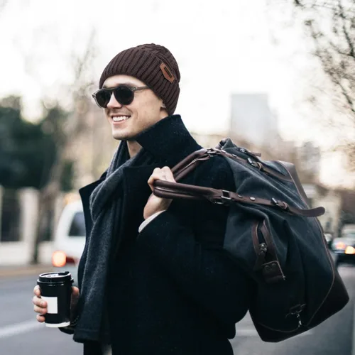 Vista 96 de Loritta Gorro de invierno cálido de punto grueso y holgado para hombre