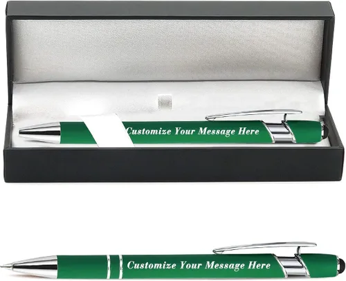 Vista 97 de 12 unidades de bolígrafos personalizados a granel con nombre grabado gratis, bolígrafos de bola personalizados con lápiz óptico, mensaje de texto
