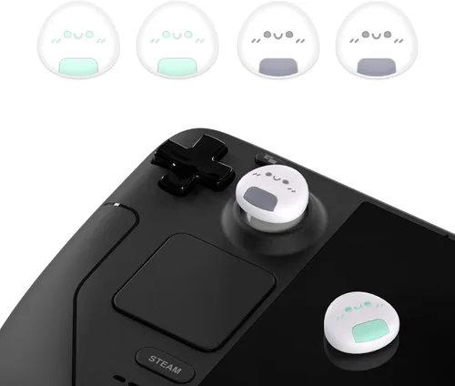Vista 24 de PlayVital Thumb Grip Caps for Steam Deck LCD, Silicone Thumbsticks Grips Joystick Caps for Steam Deck OLED - Chubby Panda