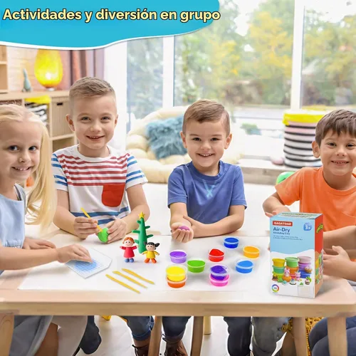 Vista 4 de GAGATOAD - Arcilla seca al aire para niños, 36 colores con libro guía, kit de arcilla ultra ligera para secar al aire con tabla de prensar