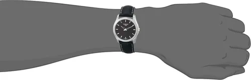 Vista 4 de Tissot Couturier - Reloj de cuarzo de acero inoxidable 316L para hombre color negro cuero 22 T0354461605102 Negro