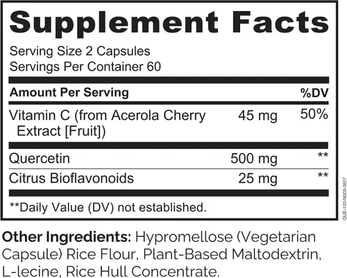 Vista 8 de NATURELO Quercetina Citrus Bioflavonoid Complex - 120 Cápsulas Vegetarianas Con absorción mejorada, suplemento de apoyo inmunológico, apoyo