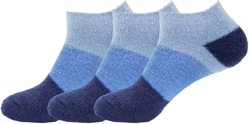 Vista 33 de BambooMN Calcetines de spa de nailon mullidos con infusión de aloe para mujer, color morado lavanda, 3 pares