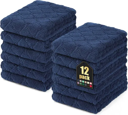 Vista 37 de Homaxy - Paquete de 12 trapos de cocina (13 x 19 pulgadas, marrón), de terciopelo coral supersuaves y absorbentes para lavar platos, paño