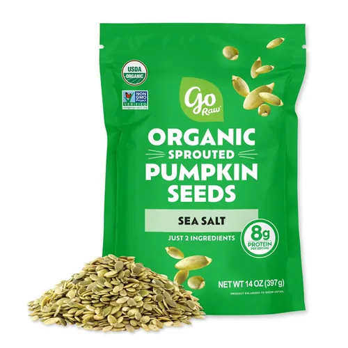 Vista 9 de Semillas germinadas y orgánicas mixtas Go Raw, 13 oz, sin sal, Keto, Kosher, superalimento
