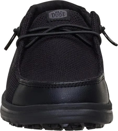 Vista 2 de HEYDUDE Mocasines Wendy Work CE Slip On para mujer Calzado de trabajo Negro