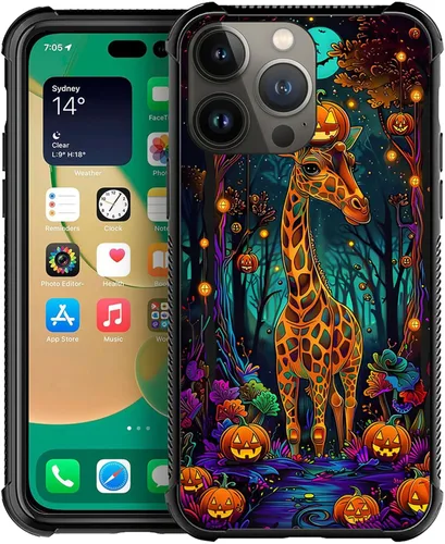 Vista 42 de ZHEGAILIAN Funda compatible con iPhone 14, funda de munición AK 47, parte trasera de vidrio templado+funda protectora de TPU de silicona suave