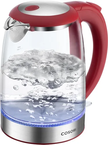 Vista 11 de COSORI - Hervidor eléctrico, sin contacto de plástico con agua, 1.8 qt/1500W, tapa interior y filtro de acero inoxidable, tetera para café y té