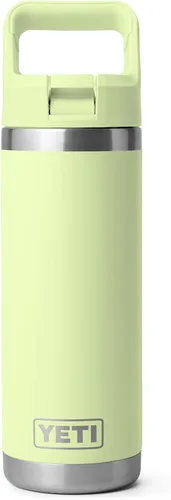 Vista 31 de YETI Rambler Botella de 18 onzas, aislada al vacío, de acero inoxidable con tapa de popote a juego de colores, rojo rescate
