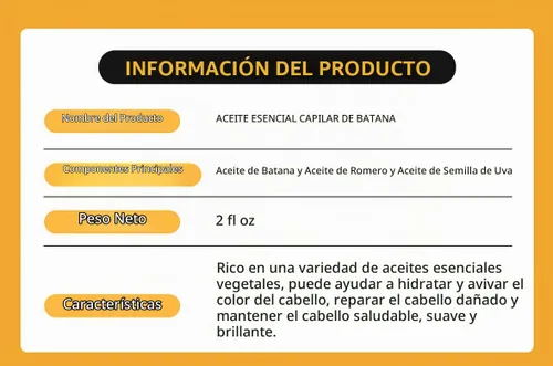 Vista 7 de DISAAR BEAUTY Batana Aceite Capilar Romero Semilla de Uva Dañado 2 fl oz