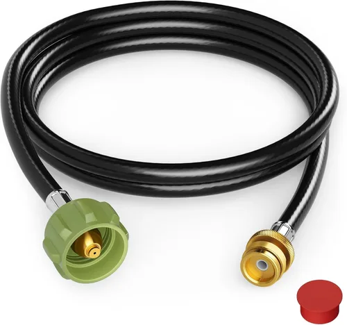 Vista 11 de Manguera adaptadora de propano de 4 pies para tanques de 20 libras, convertidor de 20 libras a 1 libra con ajuste QCC1, se adapta a estufa Coleman
