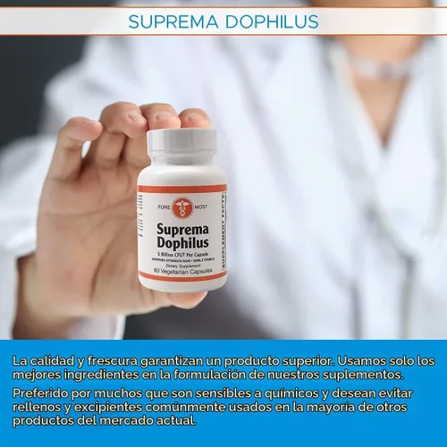Vista 6 de Holistic Health Suprema Dophilus 60 Cápsulas Vegetarianas