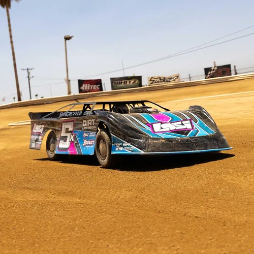 Vista 4 de Losi 22S RC Car Dirt Modelo tardío, azul, 1/10 2WD RTR Dirt Oval