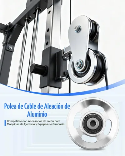 Vista 2 de Rueda de polea de cable de aleación de aluminio apta para equipos de gimnasio en casa, accesorios de extracción de máquina de ejercicios, 6