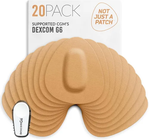 Vista 10 de Not Just A Patch Dexcom - Parches adhesivos G6 (paquete de 20) – Dexcom G6 adhesivos adhesivos para piel – Resistente al agua Dexcom Overpatch G6