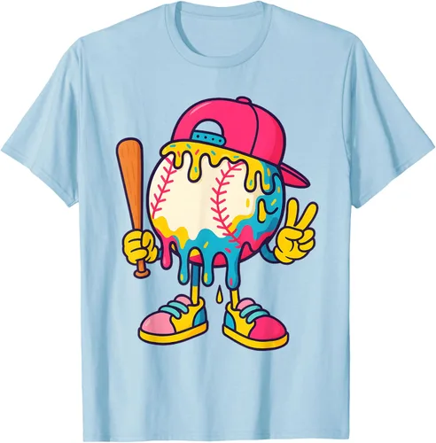 Vista 38 de Camiseta de béisbol Ice Cream Drip Youth Back To School Baseball Stuff