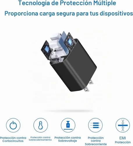 Vista 4 de Cargador para iPhone de carga rápida USB C, cargador tipo C, carga iPad con cable de carga C de 6 pies, compatible con iPhone14/14 Pro Negro