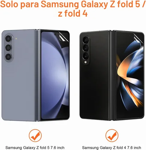 Vista 2 de KCT Protector de pantalla de TPU para Samsung Galaxy Z Fold 5 / Z Fold 4