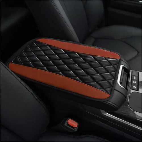 Vista 13 de Ohleats - Almohadilla de consola central para automóvil, funda protectora impermeable de cuero PU para reposabrazos de auto, cómoda alfombrilla
