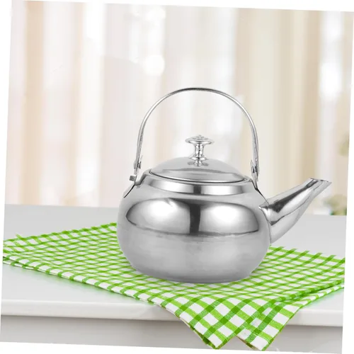 Vista 3 de Hervidor de té para estufa de acero inoxidable, silbido, resistente al desgaste, suministros para el hogar