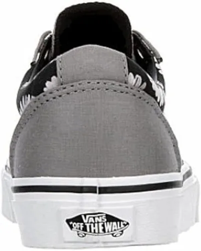 Vista 5 de Vans Tenis unisex Ward Low Top con cordones, diseño floral oscuroblanco grisnegro