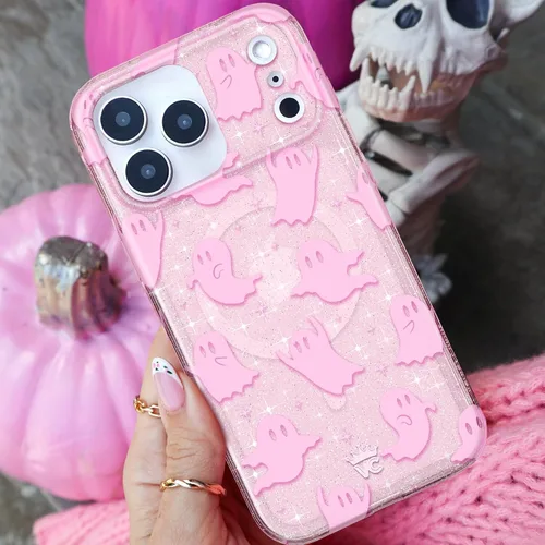 Vista 310 de VELVET CAVIAR Funda para iPhone 15, compatible con MagSafe, probada contra caídas de 10 pies, fundas protectoras de diseño, leopardo color rosa