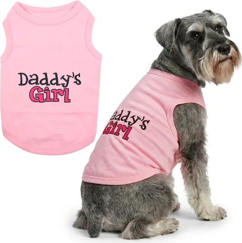 Vista 76 de Parisian Pet - Camiseta para perros y gatos, con texto en inglés Daddy's Girl, 2XS