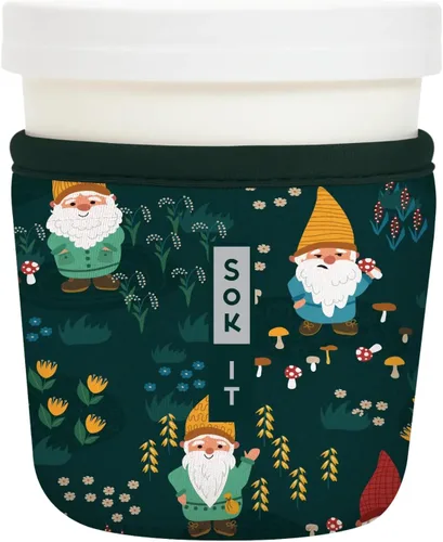 Vista 190 de Sok It IceCreamSok - Funda de neopreno aislada (flores abstractas, pintas de helado cónicas)