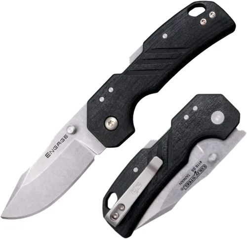 Vista 12 de Cold Steel Cuchillo de caza ligero de hoja fija con vaina, pájaro y trucha, longitud total: 6 5/16