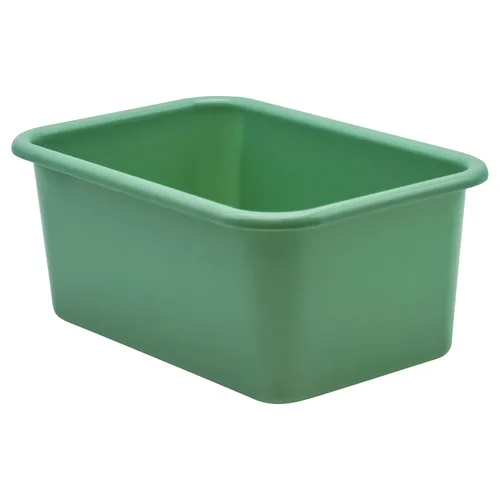 Vista 2 de Teacher Created Resources Cubo de almacenamiento pequeño de plástico verde eucalipto, paquete de 6
