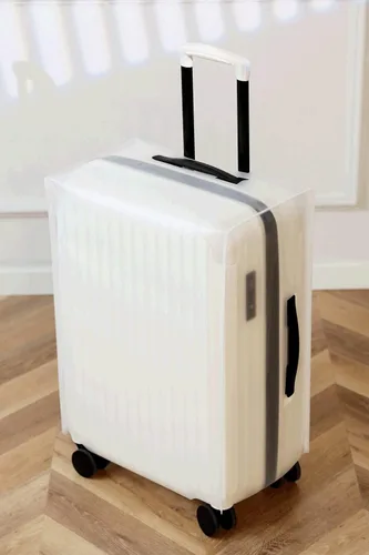 Vista 2 de 20 22 24 28 pulgadas equipaje cubierta protector bolsa EVA plástico transparente maleta cubierta protectores viaje equipaje manga protector