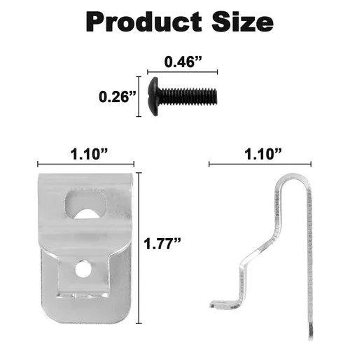 Vista 6 de Clips de cinturón de acero inoxidable para Dewalt - Juego de 10 ganchos para herramientas de taladro con tornillos para Dewalt N268241, compatibles