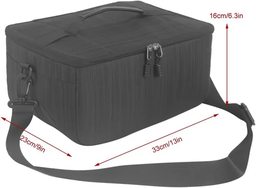 Vista 3 de Koolertron - Bolso universal para cámara DSLR, con particiones acolchadas forradas para lentes, funda protectora impermeable, para Canon/Nikon/Sony