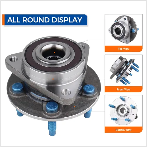 Vista 2 de PAROD Par 513315 Conjunto de cubo de rodamiento de rueda delantera compatible con Chevy Cruze 2011-2015, Chevy Cruze Limited 2016