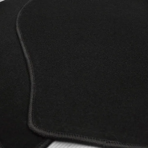 Vista 4 de IKON MOTORSPORTS - Alfombrillas compatibles con Nissan Versa 2007-2012, 4 alfombras delanteras de nailon negro para protección de suelo interior por