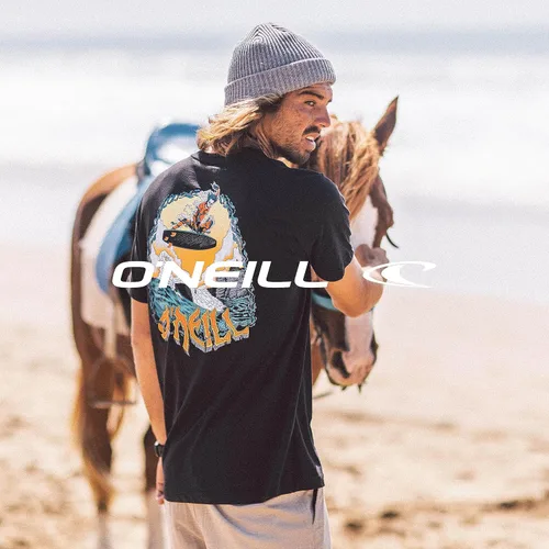 Vista 5 de O'NEILL Camiseta de personaje tropical para hombre, cómodas camisetas gráficas para hombre, camisa de manga corta serigrafiada