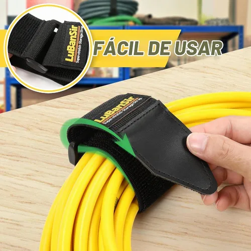 Vista 4 de LuBanSir Correas de cincha, 1 x 6 pulgadas (paquete de 10) correa elástica de sujeción de gancho y bucle para cable de extensión, cable, envoltura