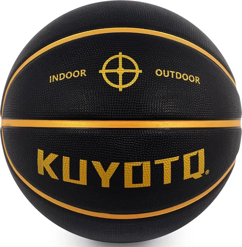 Vista 10 de KUYOTQ - Baloncesto para niños, jóvenes y adultos, tamaño 3/4/5/6/7 (22/25.5/27.5/28.5/29.5"), baloncesto premium de goma o cuero sintético