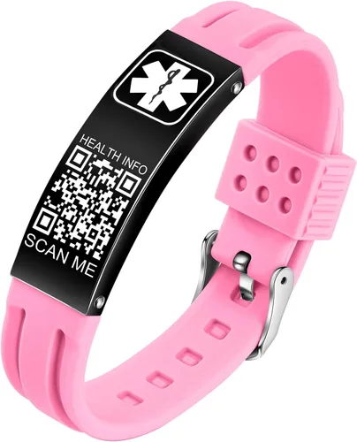 Vista 16 de Medical Bracelets for Men Women with QR Code Medical Alert ID Bracelets
